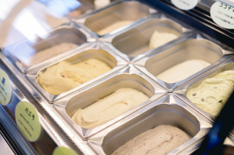 アイスクリームショーウインドウの写真