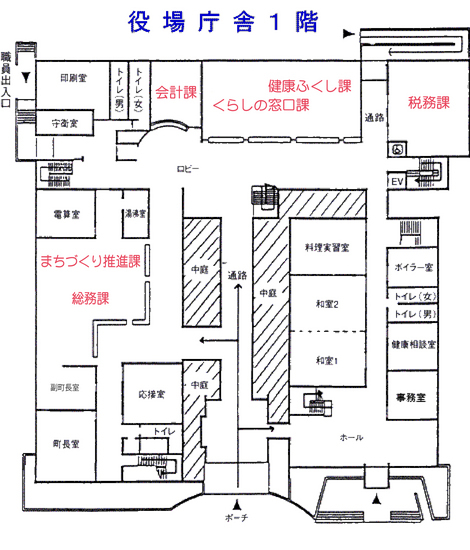 役場庁舎図1階