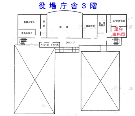 役場庁舎図3階